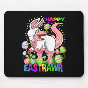 Happy Eastrawr Funny T Rex Easter Day Dinosaur  Mouse Pad