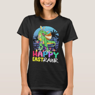 Happy Eastrawr  Rex Dinosaur Easter Bunny Egg Kids T-Shirt