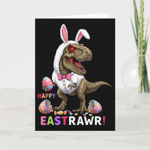 Happy Eastrawr T Rex Dinosaur Easter Bunny Candy E Card