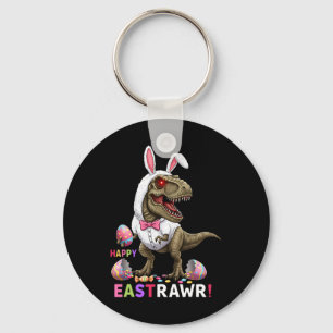 Happy Eastrawr T Rex Dinosaur Easter Bunny Candy E Keychain