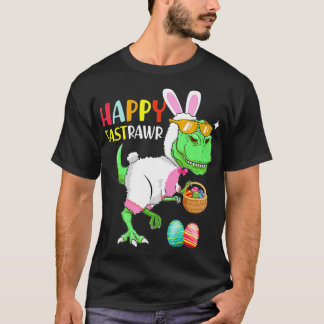 Happy Eastrawr T Rex Dinosaur Easter Bunny Ears Eg T-Shirt