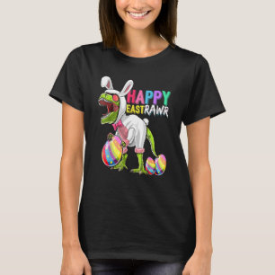 Happy Eastrawr T Rex Dinosaur Easter Bunny Egg Cos T-Shirt