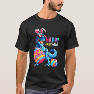 Happy Eastrawr T Rex Dinosaur Easter Bunny Egg Cos T-Shirt