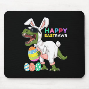 Happy Eastrawr T Rex Easter Bunny Dinosaur Eggs Bo Mouse Pad