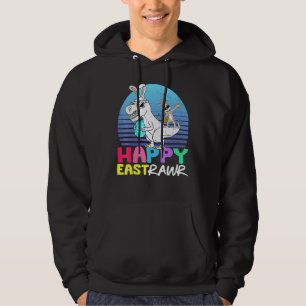 Happy Eastrawr T Rex Easter Bunny Dinosaur Eggs To Hoodie