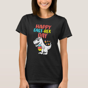 Happy Eastrawr Trex Dinosaur Toddler Boys Kids Eas T-Shirt