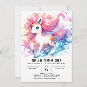  Happy Editable Horse Birthday  Invitation