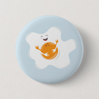 Happy egg 2 inch round button