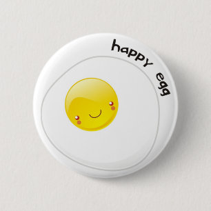 Happy Egg Buttom 2 Inch Round Button