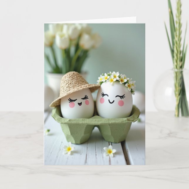 Happy Egg Friends Spring Card (Front)