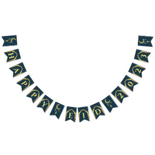 Happy Eid 2023 Navy Modern Eid Decoration Banner