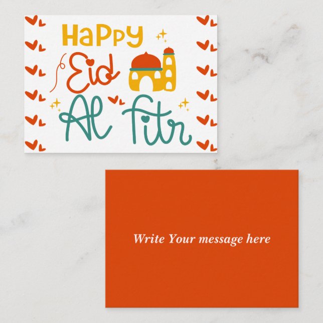 Happy Eid Card (Front/Back)