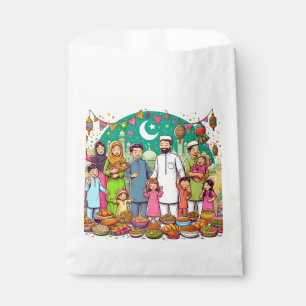 Happy Eid Family Funny Celebrating Design Favour Bag