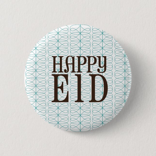 Happy Eid Flair 2 Inch Round Button (Front)