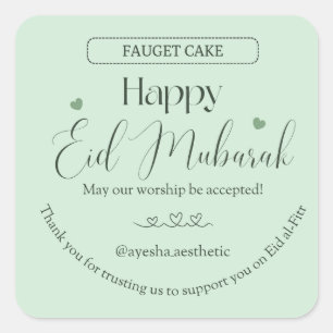 Happy Eid Mubarak Aesthetic Sticker   Minimal Isla