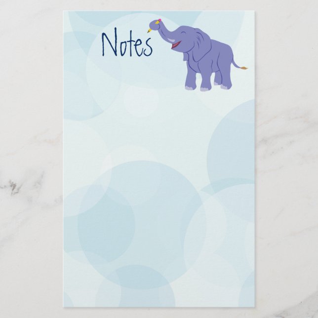 Happy Elephant Stationery (Front)