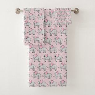 Happy Elephant Towel Set