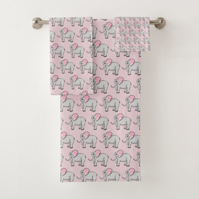 Happy Elephant Towel Set (Insitu)