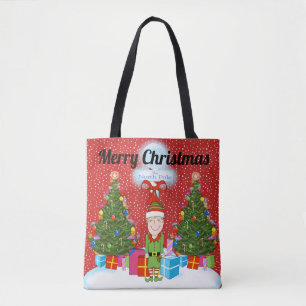 Happy Elf Christmas Tote Bag