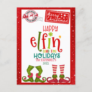 Happy Elfin’ Good Time Holiday Card
