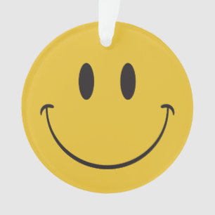 happy emoji ornament