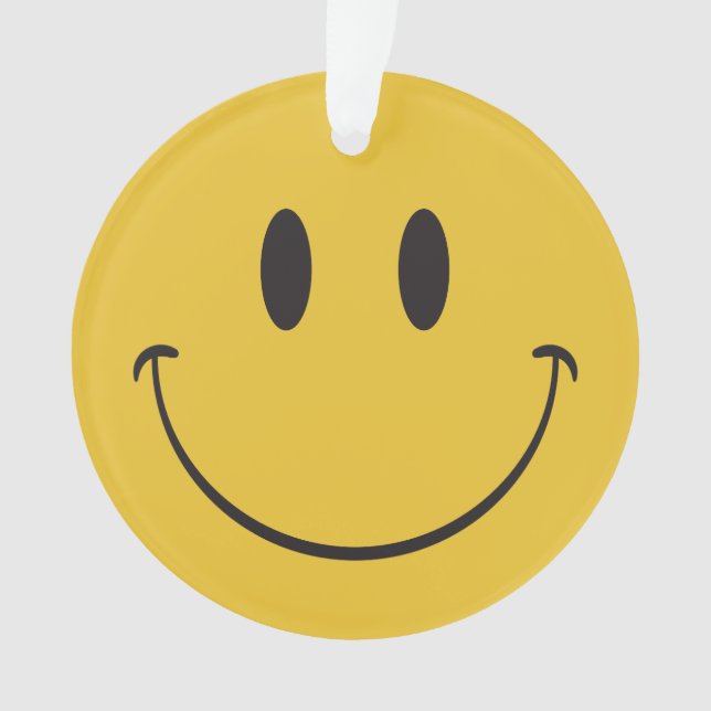 happy emoji ornament (Front)