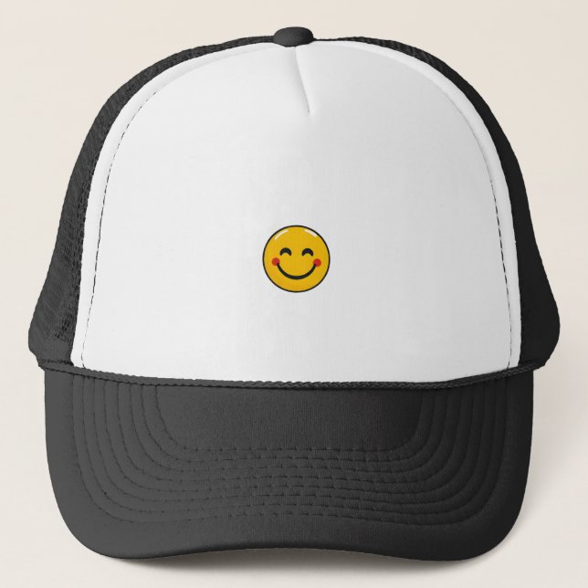 Happy Emoji Trucker Hat (Front)