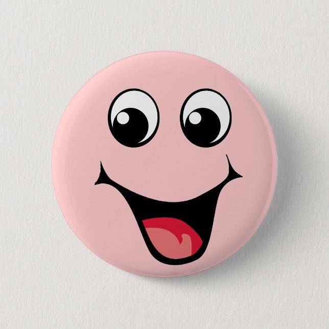 Happy Emoticon 2 Inch Round Button (Front)