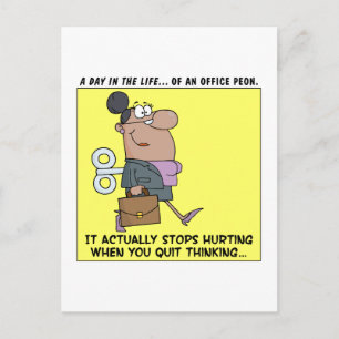 Happy Employees Stop Thinking Postcard