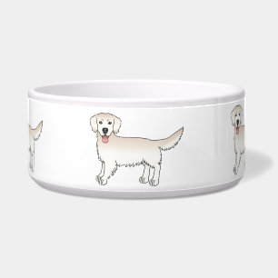 Happy English Cream Golden Retriever Cartoon Dogs