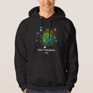 Happy Environment Day Tree lamp Earthball Hoodie