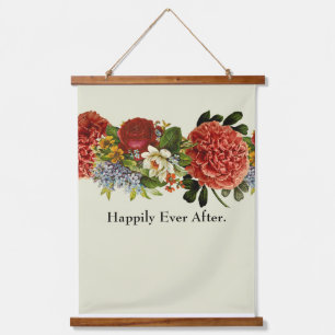Happy Ever After BOHO retro floral tapestry