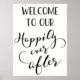 Happy Ever Après Poster, Mariage Ceremony Poster