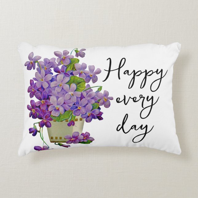 Happy Every Day Accent Pillow (Front)