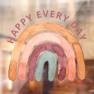 Happy Every Day- Modern Boho Rainbow  Window Cling