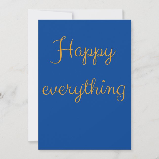 Happy Everything - Carte de vœux élégante avec let (Devant)