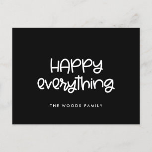 Happy everything Cute script Holiday Postcard
