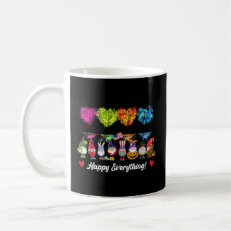 Happy Everything Gnomes Every Seasons All Year Tre Coffee Mug