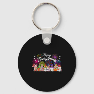 Happy Everything Gnomes For All Year Every Holiday Keychain