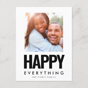 Happy everything modern square picture postcard