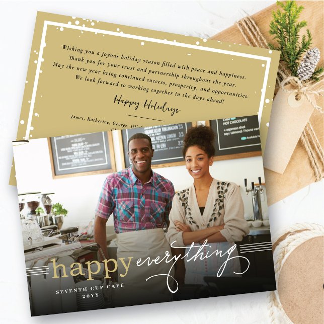 Happy Everything Simple Typography Photo Business Invitation (Creator Uploaded)