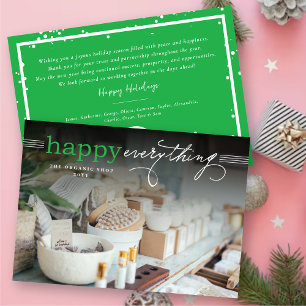 Happy Everything Simple Typography Photo Business Invitation