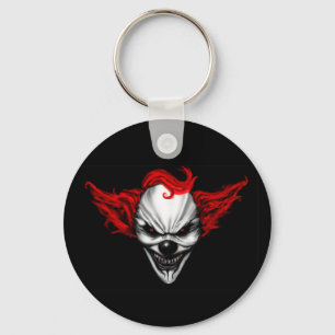 Happy Evil Clown Red Hair Keychain