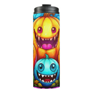 Happy Evil Halloween Pumpkins Thermal Tumbler