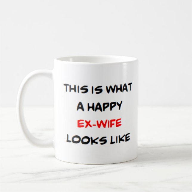happy ex-wife coffee mug (Left)