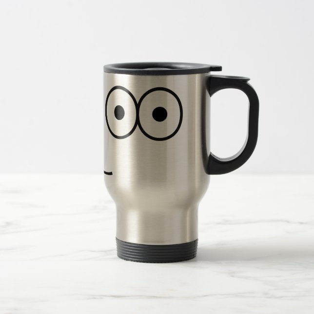 Happy Eyes and Mouth - Travel Mug (Right)