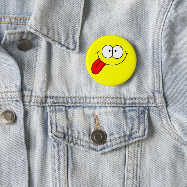 Happy Face  2 Inch Round Button (In Situ)