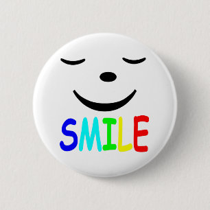 Happy Face 2 Inch Round Button