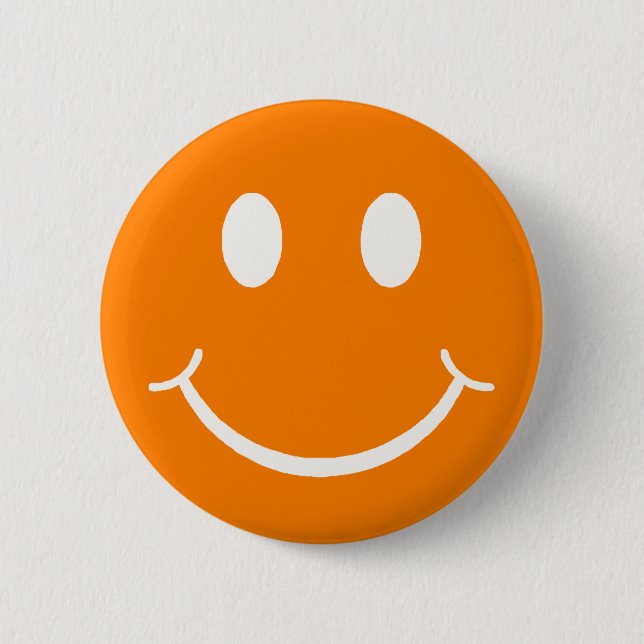 Happy Face 2 Inch Round Button (Front)