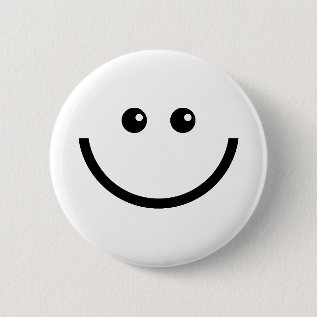 Happy Face 2 Inch Round Button (Front)